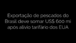 ​Exportação de pescados do Brasil deve somar US$ 600 mi após alívio tarifário dos EUA 